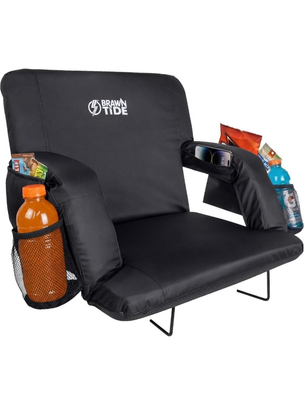 Comfortable Bleacher Seat with Back Support - 3" Foam Cushion for Sports Events